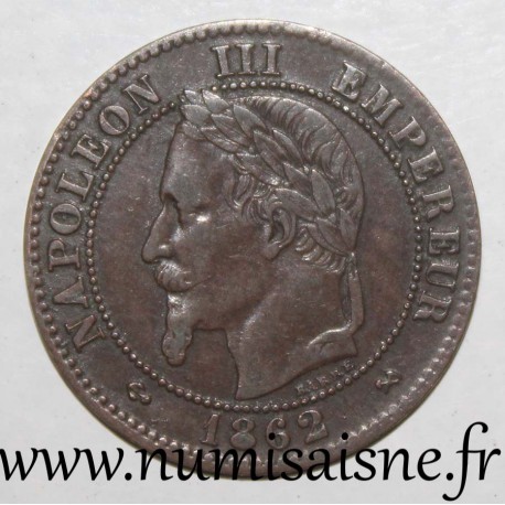 FRANCE - KM 796 - 2 CENTIMES 1862 K - Bordeaux - TYPE NAPOLEON III