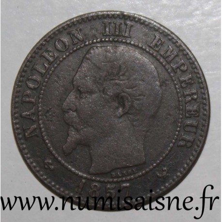 GADOURY 103 - 2 CENTIMES 1857 W - Lille - TYPE NAPOLEON III - KM 776