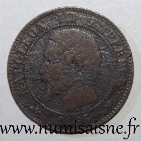 FRANCE - KM 776 - 2 CENTIMES 1855 B - Rouen - NAPOLEON III - Anchor