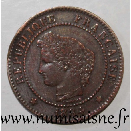 FRANCE - KM 827 - 2 CENTIMES 1884 A - Paris - TYPE CERES