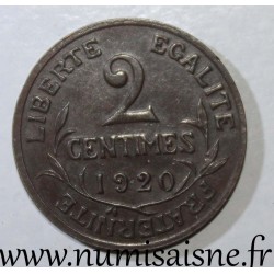FRANCE - KM 841 - 2 CENTIMES 1920 - TYPE DUPUIS
