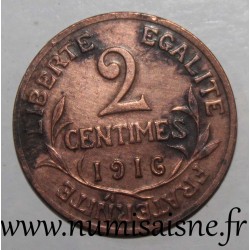 GADOURY 107 - 2 CENTIMES 1916 - TYPE DUPUIS - KM 841