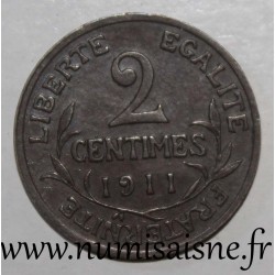 GADOURY 107 - 2 CENTIMES 1911 - TYPE DUPUIS - KM 841