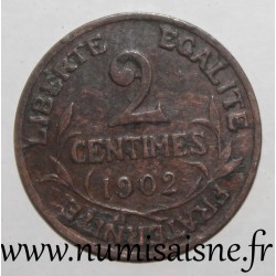 FRANCE - KM 841 - 2 CENTIMES 1902 - TYPE DUPUIS