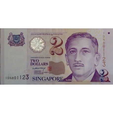 SINGAPOUR - PICK 38 - 2 DOLLARS - 1999