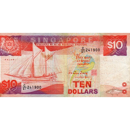 SINGAPORE - PICK 20 - 10 DOLLARS 1988