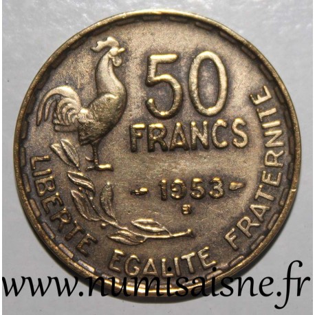 FRANCE - KM 918.1 - 50 FRANCS 1953 - Beaumont le Roger - TYPE GUIRAUD