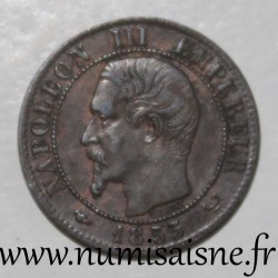 FRANCE - KM 775 - 1 CENTIME 1855 W - Lille - TYPE NAPOLEON III - Dog