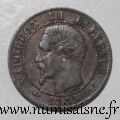 GADOURY 86 - 1 CENTIME 1855 W - Lille - TYPE NAPOLEON III - Chien - KM 775.1