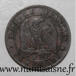 GADOURY 86 - 1 CENTIME 1855 W - Lille - TYPE NAPOLEON III - Chien - KM 775.1