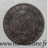 GADOURY 86 - 1 CENTIME 1855 W - Lille - TYPE NAPOLEON III - Chien - KM 775.1