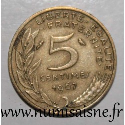 FRANCE - KM 933 - 5 CENTIMES 1967 - TYPE MARIANNE