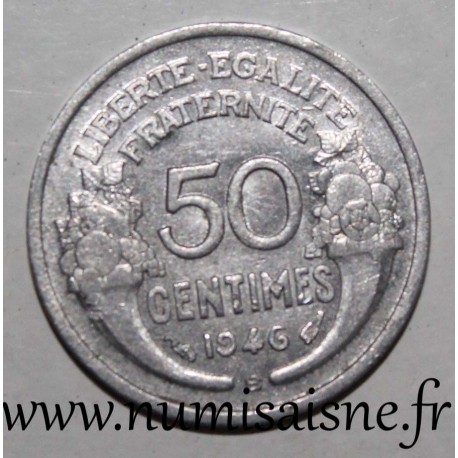 FRANCE - KM 914 - 50 CENTIMES 1946 B - Beaumont le Roger - TYPE MORLON ALU