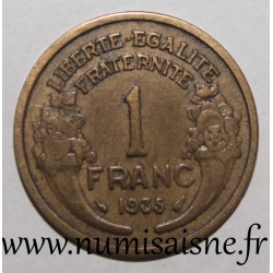 FRANCE - KM 885 - 1 FRANC 1935 - TYPE MORLON BRONZE ALUMINIUM