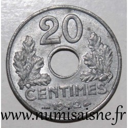 FRANCE - KM 900 - 20 CENTIMES 1942 - TYPE 20