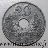 FRANCE - KM 900 - 20 CENTIMES 1943 - TYPE 20 - Thin Edge