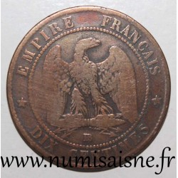 FRANCE - KM 771 - 10 CENTIMES 1854 BB - Strasbourg - NAPOLEON III - Little Bee