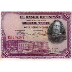 SPAIN - PICK 75 b - 50 PESETAS - 15/08/1928