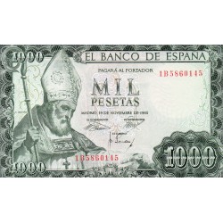 ESPAGNE - PICK 151 - 1 000 PESETAS - 19/11/1965