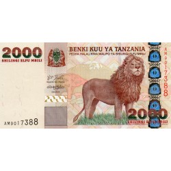 TANZANIE - PICK 37 - 2.000 SHILINGI - NON DATE (2003) - LION