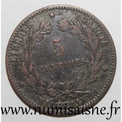 FRANCE - KM 821 - 5 CENTIMES 1872 A - Paris - TYPE CÉRÈS