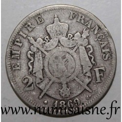 FRANCE - KM 807 - 2 FRANCS 1869 A - Paris - TYPE NAPOLÉON III
