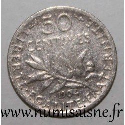 GADOURY 420 - 50 CENTIMES 1904 - TYPE SEMEUSE - KM 854