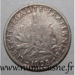 GADOURY 467 - 1 FRANC 1908 - TYPE SEMEUSE - KM 844