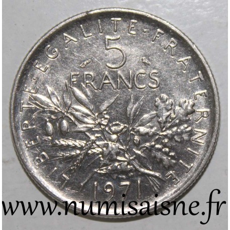 FRANCE - KM 926a - 5 FRANCS 1971 - TYPE SOWER