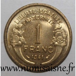 FRANCE - KM 885 - 1 FRANC 1941 - TYPE MORLON - BRONZE ALU