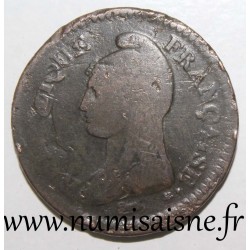 FRANCE - KM 644 - 1 DECIME 1796 A - Paris - YEAR 5