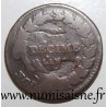 FRANCE - KM 645 - 1 DECIME - Date and mintmark undetermined - OVERSTRIKE OF 2 DECIMES