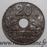 FRANCE - KM 900.2a - 20 CENTIMES 1944 - TYPE 20 Iron