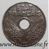 FRANCE - KM 900.2a - 20 CENTIMES 1944 - TYPE 20 Iron