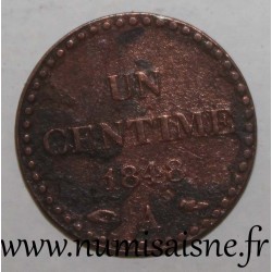 FRANCE - KM 754 - 1 CENTIME 1848 A Paris TYPE DUPRE