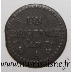 FRANCE - KM 646 - 1 CENTIME 1798 - YEAR 7 A - Paris - TYP DUPRÉ