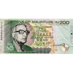 MAURITIUS - PICK 52 b - 200 RUPEES 2001