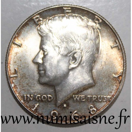 UNITED STATES - KM 202 a - 1/2 DOLLAR 1968 D - Denver -  John Fitzgerald Kennedy