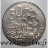 NEW ZEALAND - KM 63 - 50 CENTS 1986 - THE ENDEAVOUR BOAT - CAPTAIN COOK