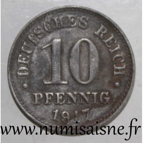 GERMANY - KM 20 - 10 PFENNIG 1917 A - Berlin