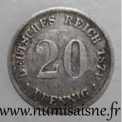 ALLEMAGNE - KM 5 - 20 PFENNIG 1874 B - Hanovre