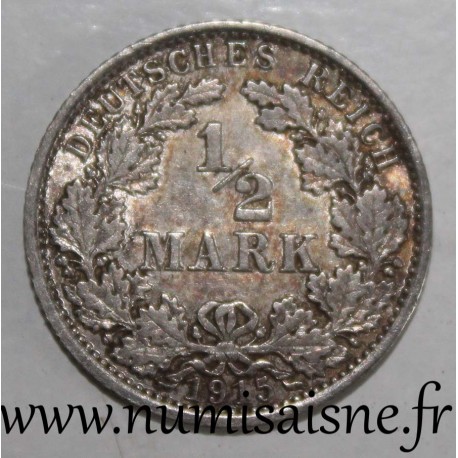 GERMANY - KM 17 - 1/2 MARK 1915 A - Berlin