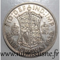 GREAT BRITAIN - KM 856 - 1/2 CROWN 1939