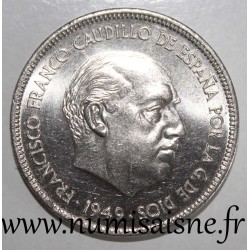 ESPAGNE - KM 778 - 5 PESETAS 1949/50 - FRANCO