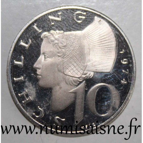 AUTRICHE - KM 2918 - 10 SCHILLING 1974 AUTRICHE - KM 2918 - 10 SCHILLING 1974