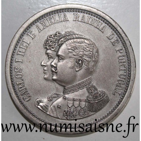 PORTUGAL - MEDAL - CARLOS I AND MARIE AMELIE D'ORLÉANS - 1889 - 1908