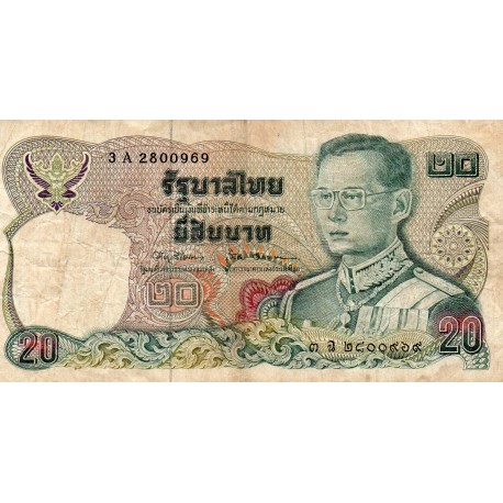 THAILAND - PICK 88 - 20 BAHT - 1981 - SIGN 66