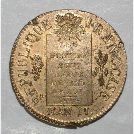 FRANCE - Gad 19 - CONVENTION - SOL WITH SCALES - 1793 AA - Metz - RESTRIKE