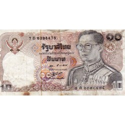 THAILAND - PICK 87 - 10 BAHT - 1980 - SIGN 55