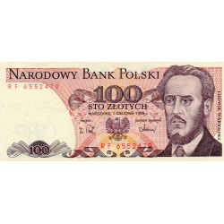 POLAND - PICK 143 e - 100 ZLOTYCH - 01/06/1986